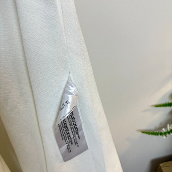 DRESS THE POPULATION Catalina Fit & Flare Cocktail Dress in Off-White Size Large - Picture 7 of 11